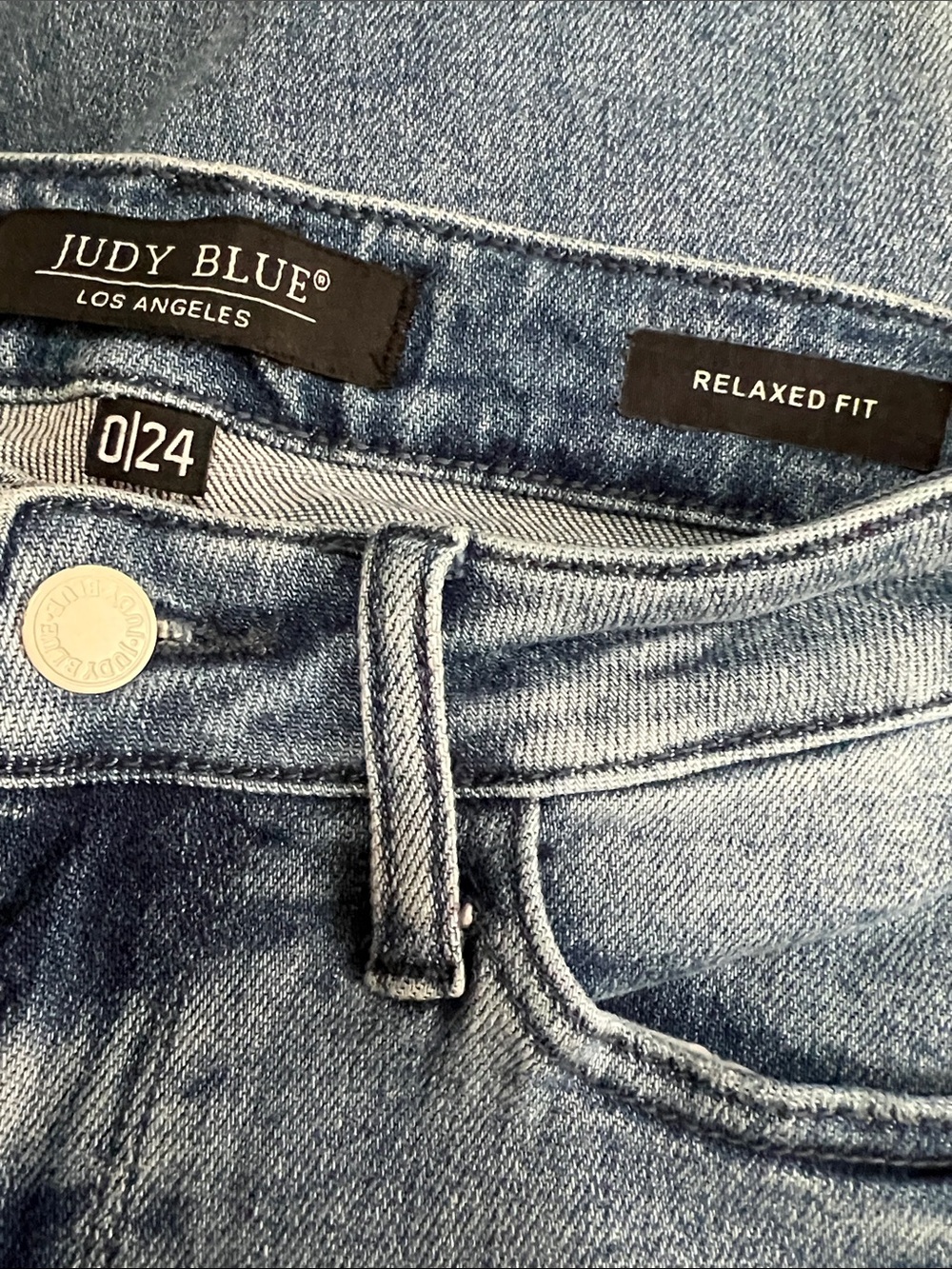 Judy Blue Relaxed Fit Medium Blue Jeans Size 24 / 0 - Picture 3 of 5